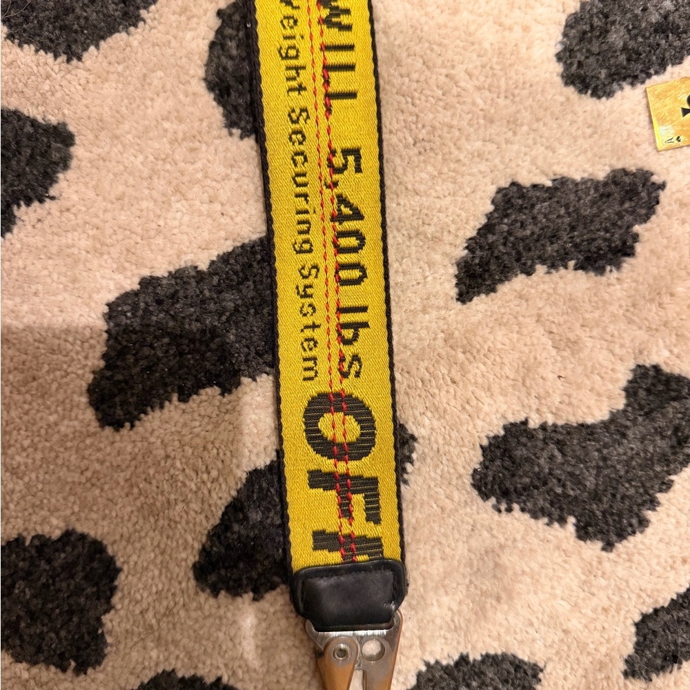 Off-White Yellow and Black Industrial Lanyard - Picture 2 of 4